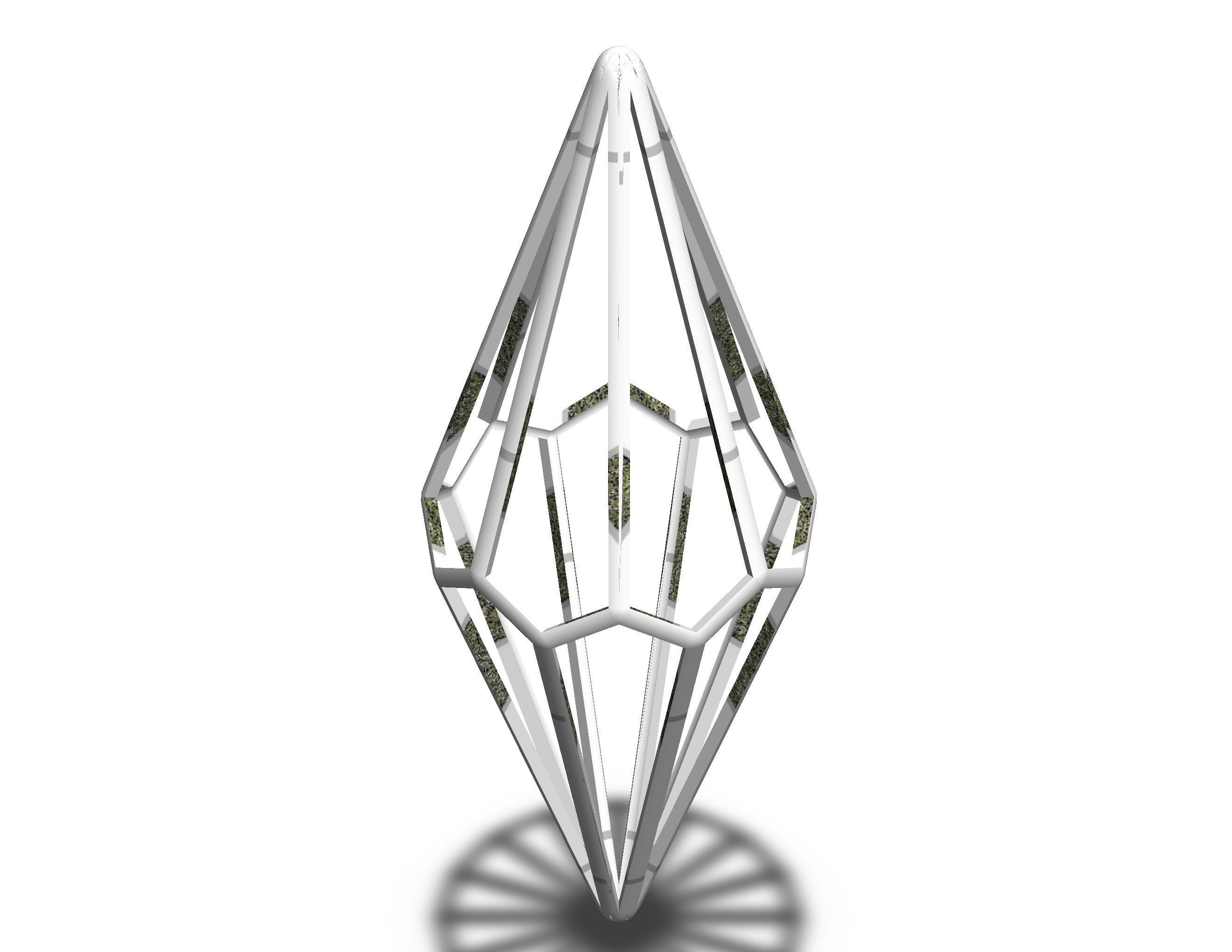 Wireframe Shape Octagonal Trapezohedron 3D print model_9