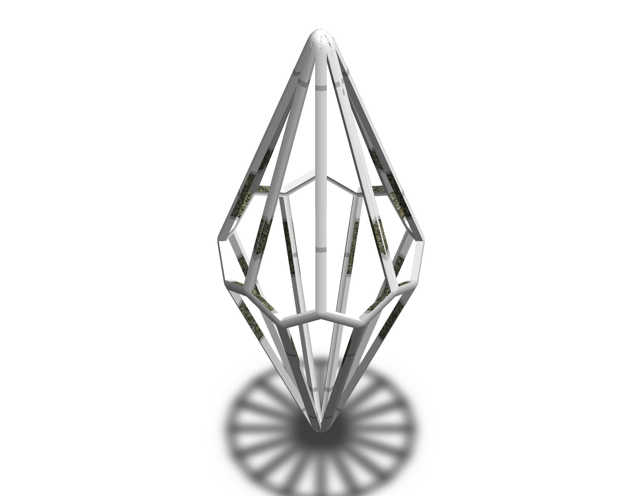 Wireframe Shape Octagonal Trapezohedron 3D print model_21