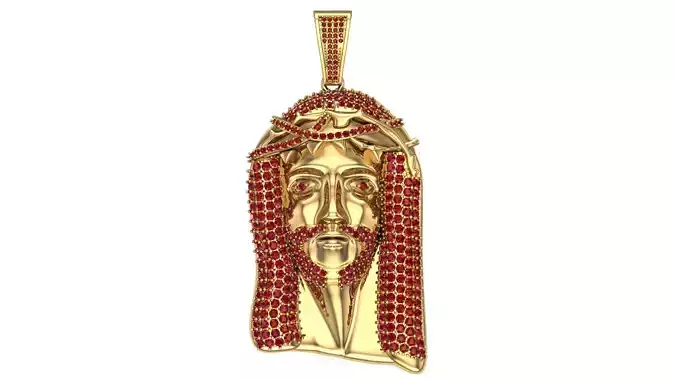 jesus face pendant