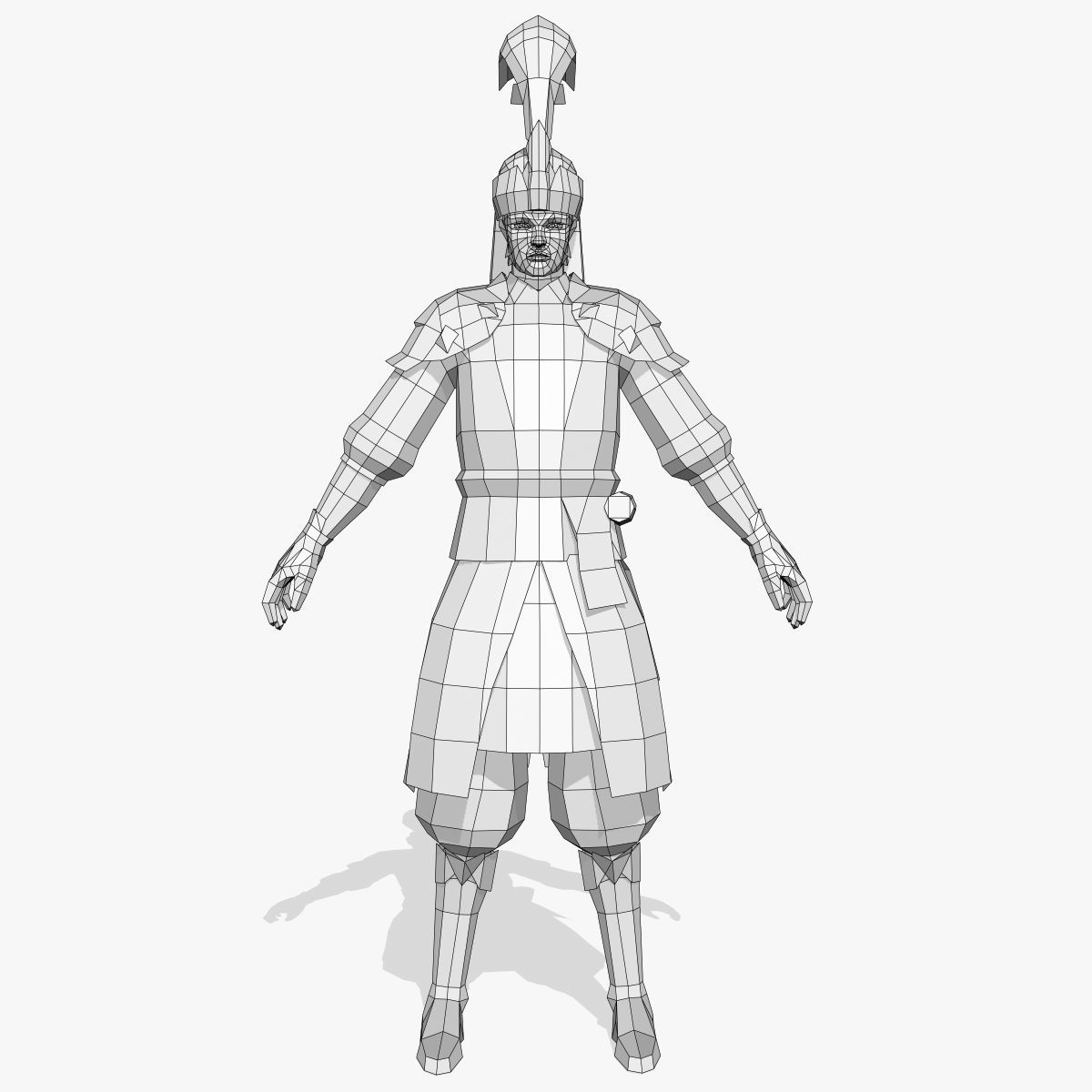medieval soldier guard turkish janissary Low-poly 3D model_5