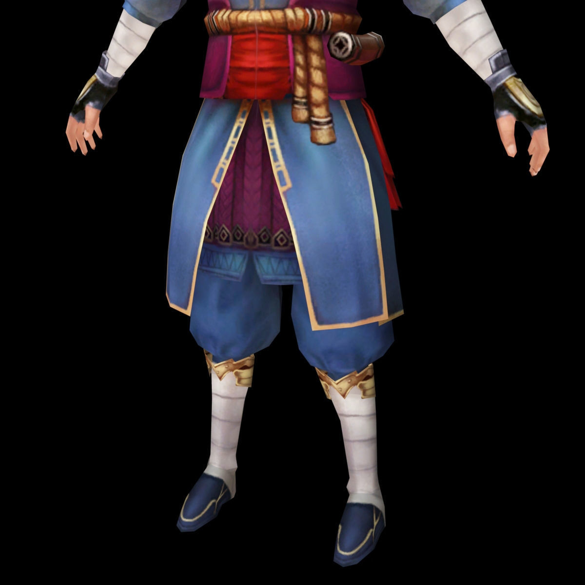 medieval soldier guard turkish janissary Low-poly 3D model_3