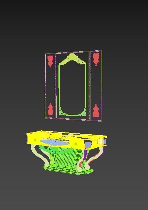 A beautiful and classic design for the vanity Low-poly 3D model_6