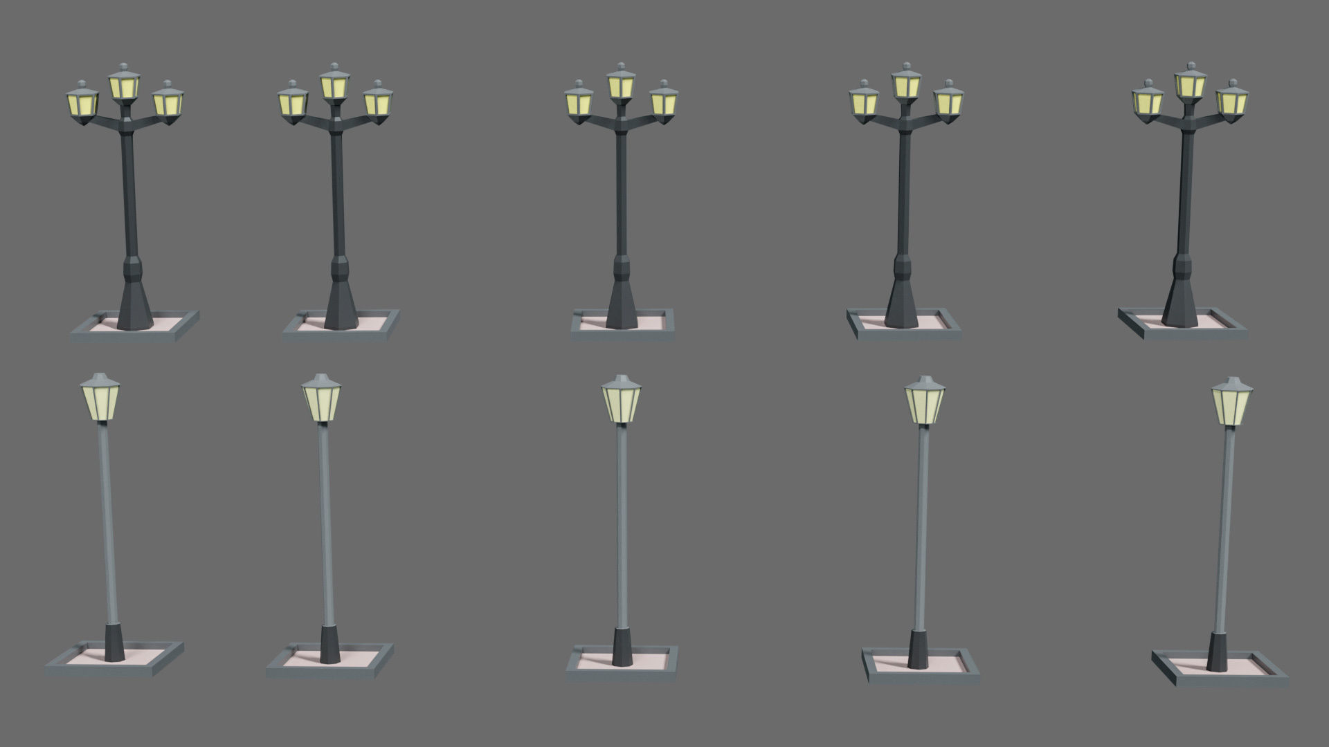Props for the city Low-poly 3D model_32