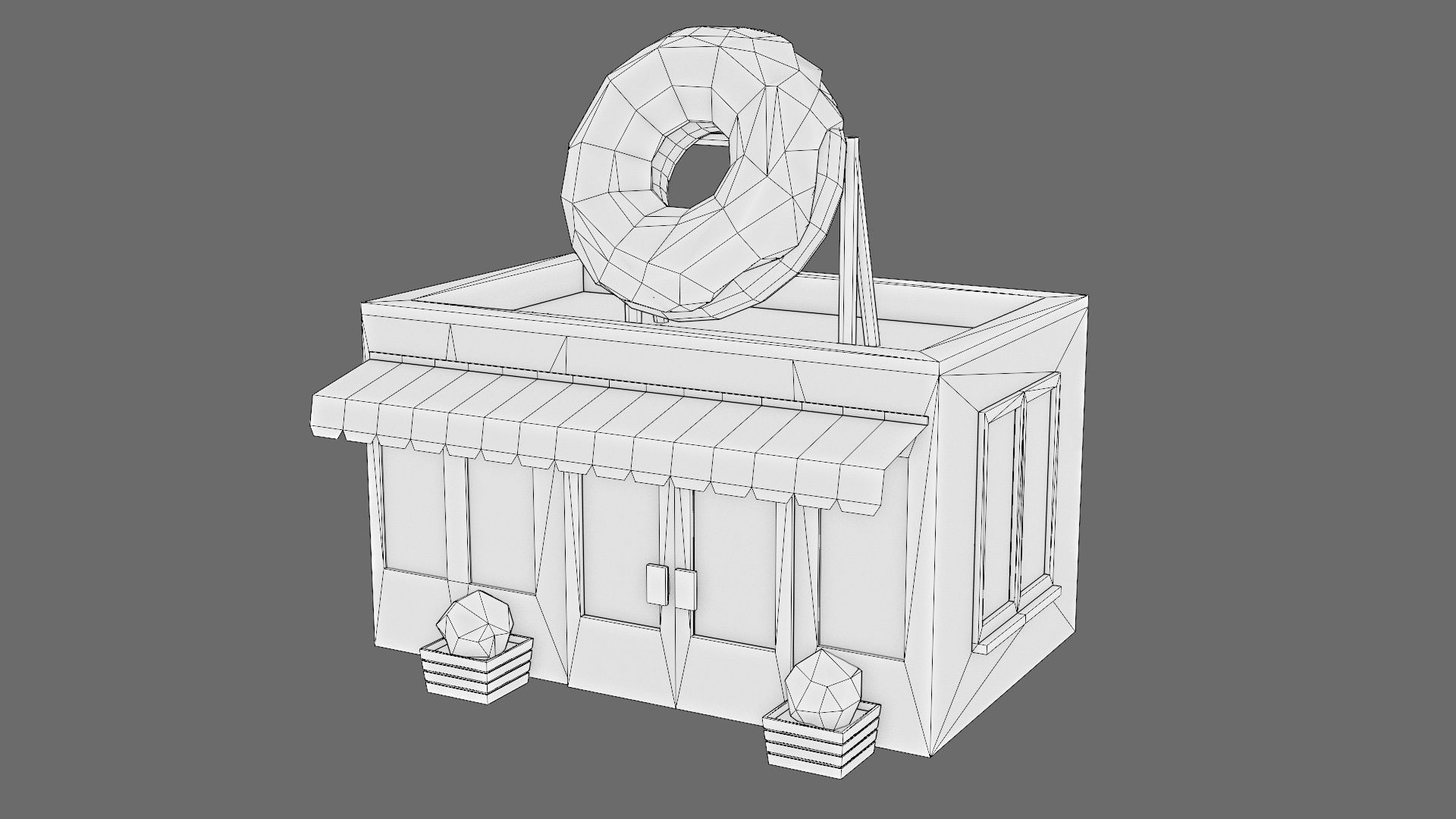 Props for the city Low-poly 3D model_48