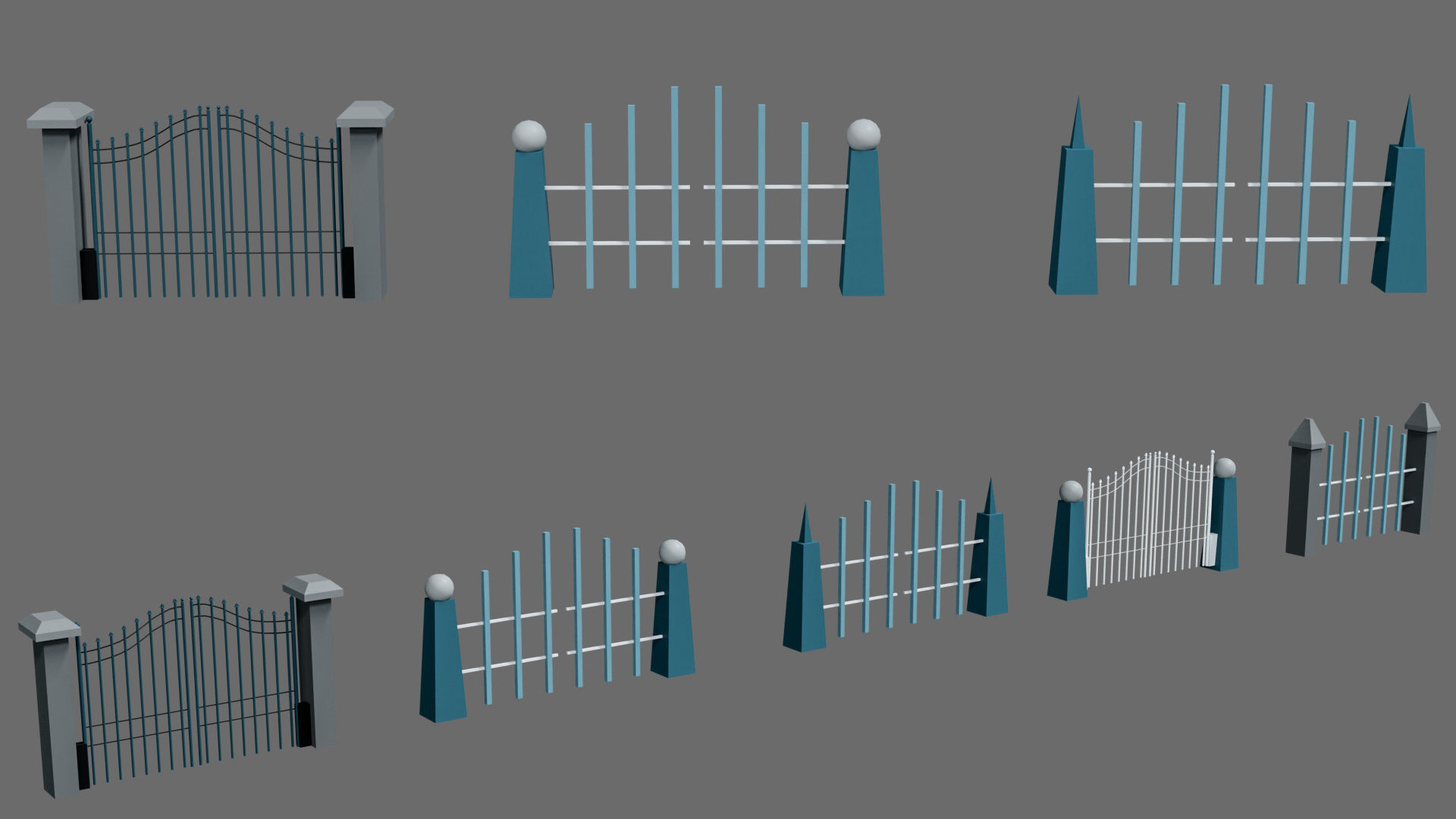 Props for the city Low-poly 3D model_33