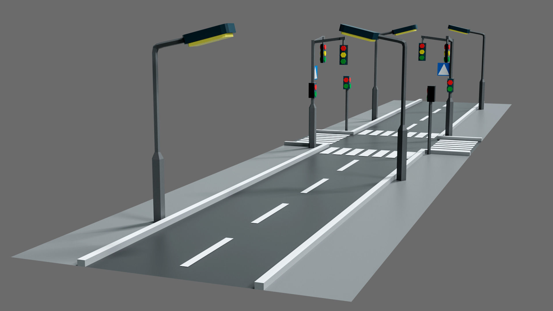 Props for the city Low-poly 3D model_10