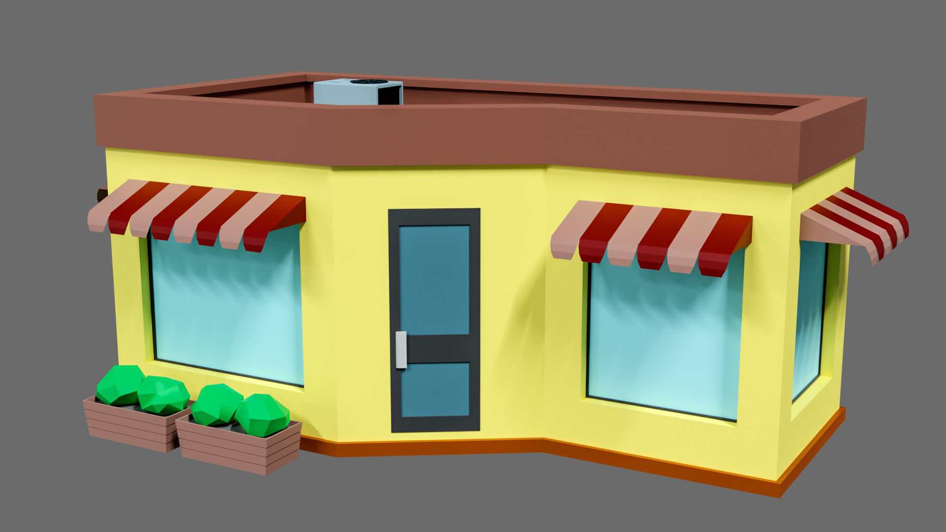 Props for the city Low-poly 3D model_17