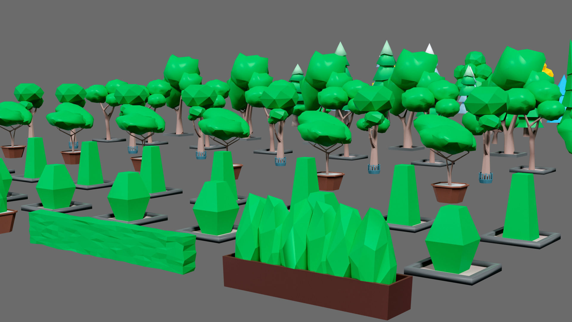 Props for the city Low-poly 3D model_42