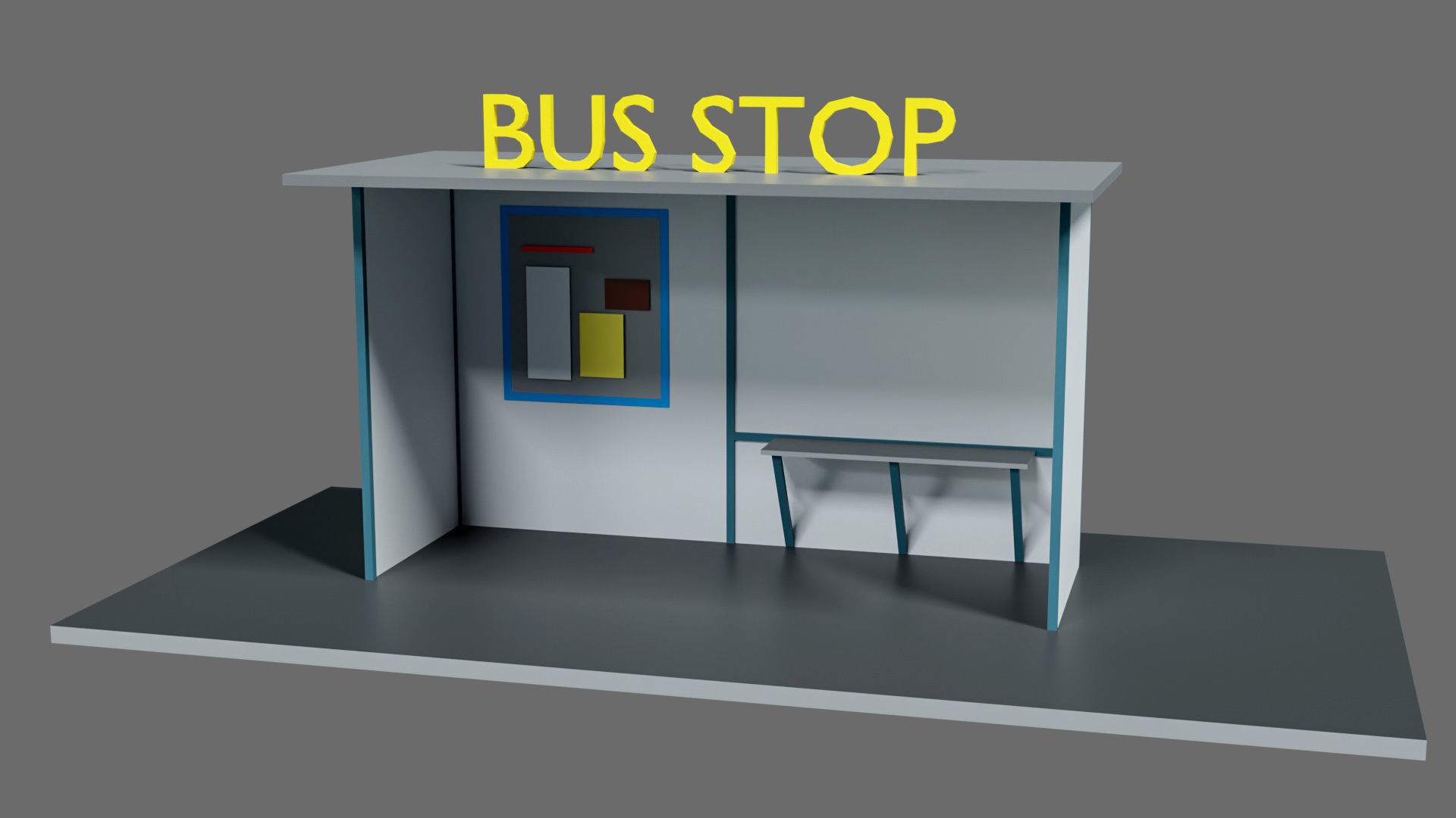 Props for the city Low-poly 3D model_20