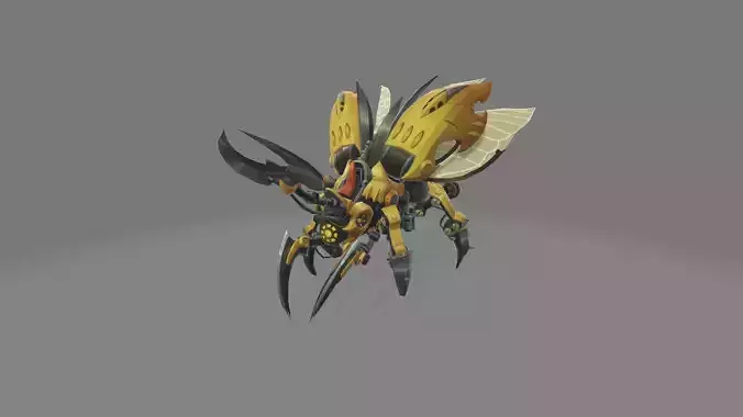 Mechanical Bug Low-poly 3D model