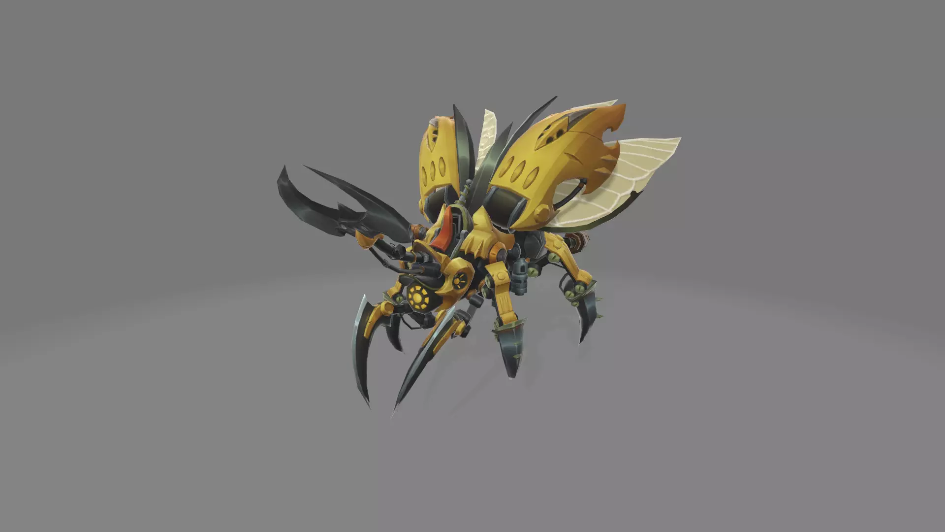 Mechanical Bug Low-poly 3D model_0