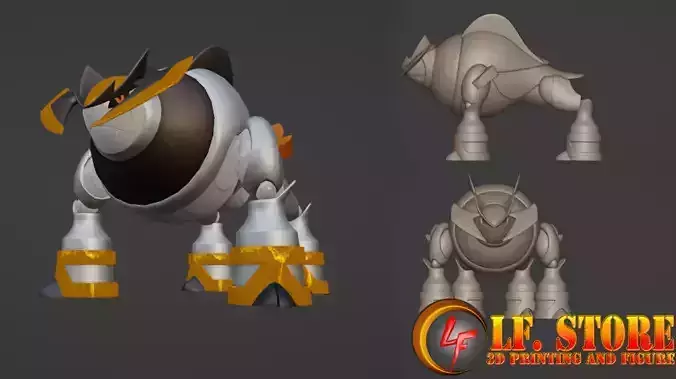 Pokemon Iron Boulder 3D print model