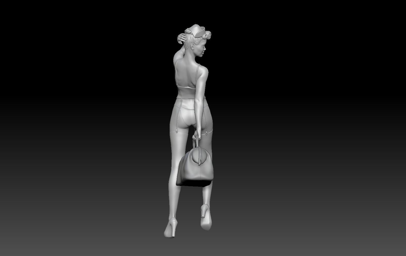 PIN UP NURSE 6 3D print model_6