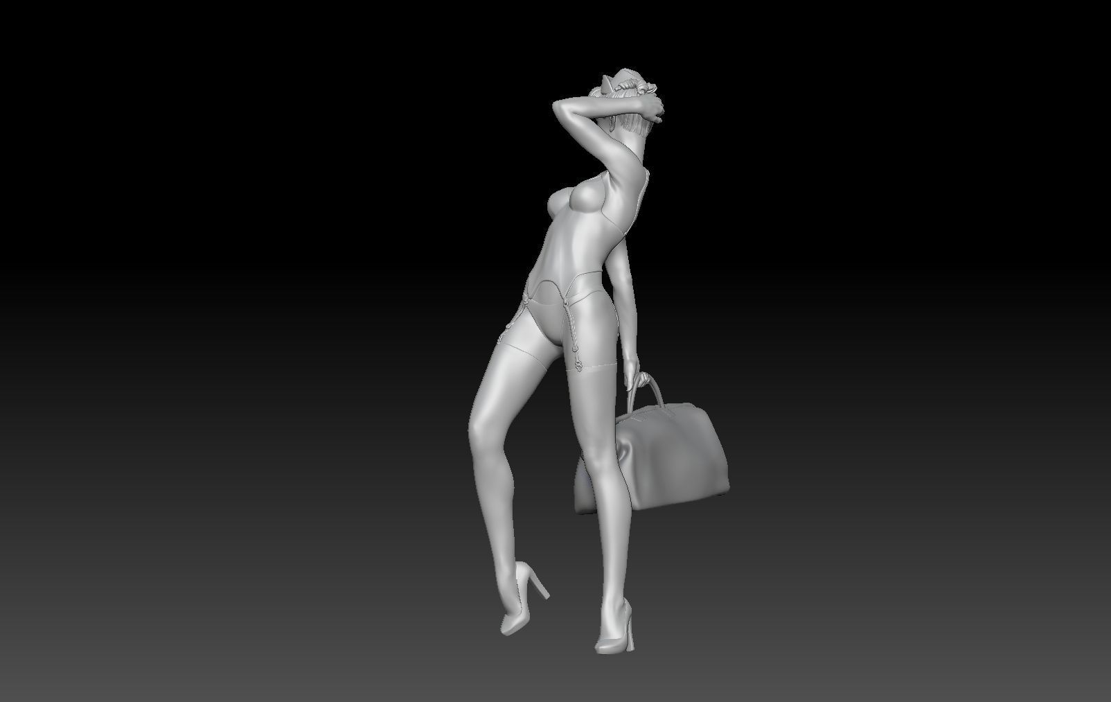 PIN UP NURSE 6 3D print model_3