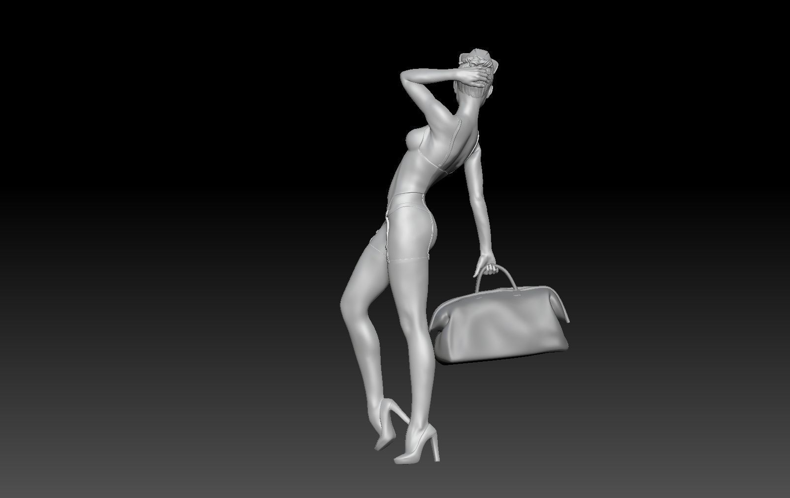 PIN UP NURSE 6 3D print model_4