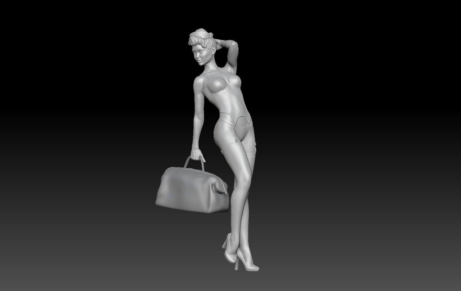 PIN UP NURSE 6 3D print model_1