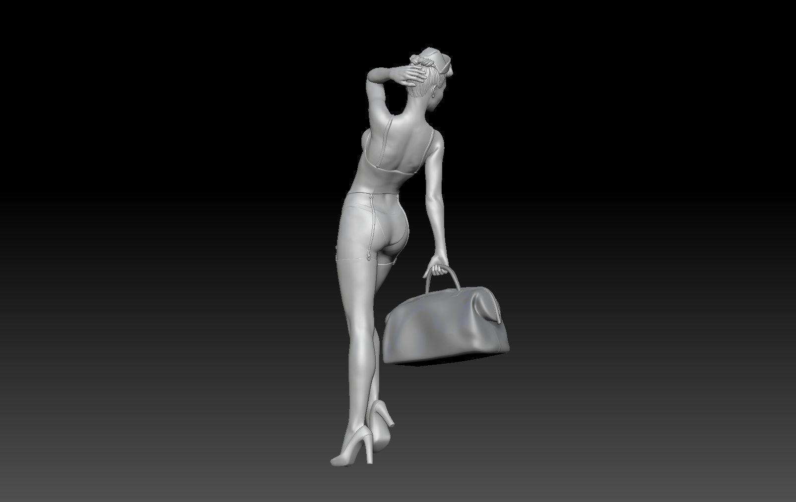 PIN UP NURSE 6 3D print model_5
