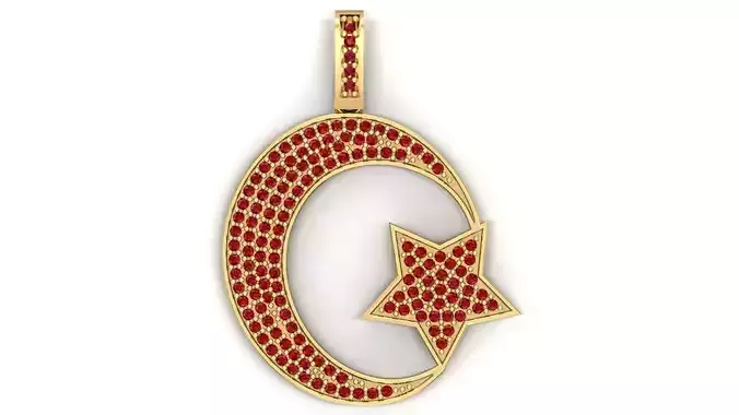 moon star pendant