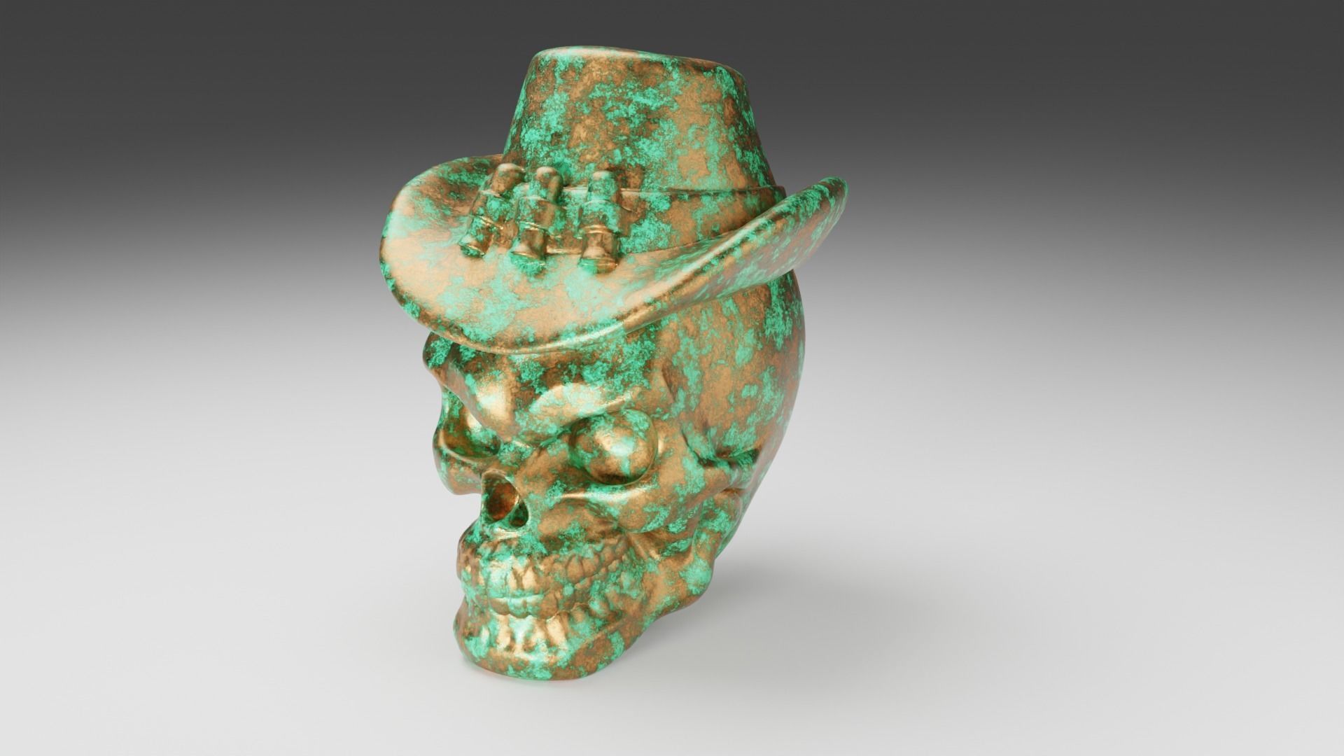 A head in a hat 3D print model_2