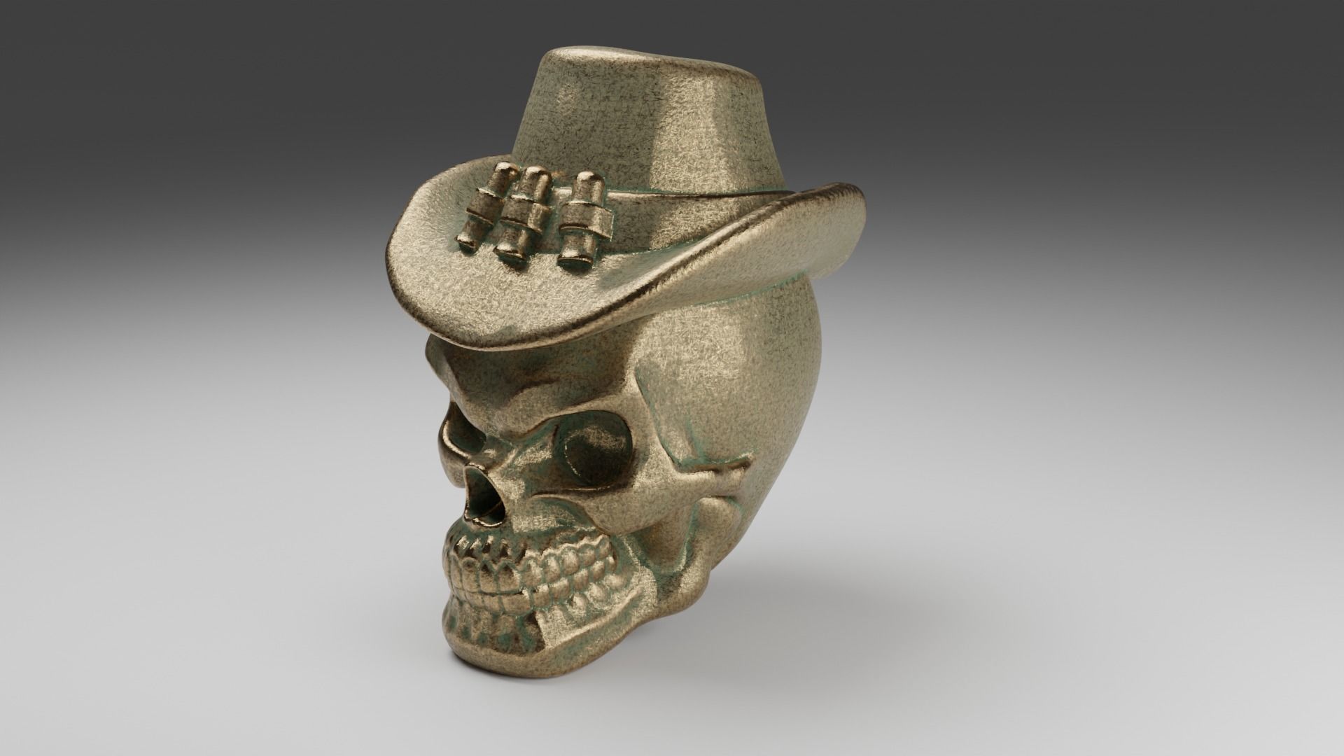A head in a hat 3D print model_3