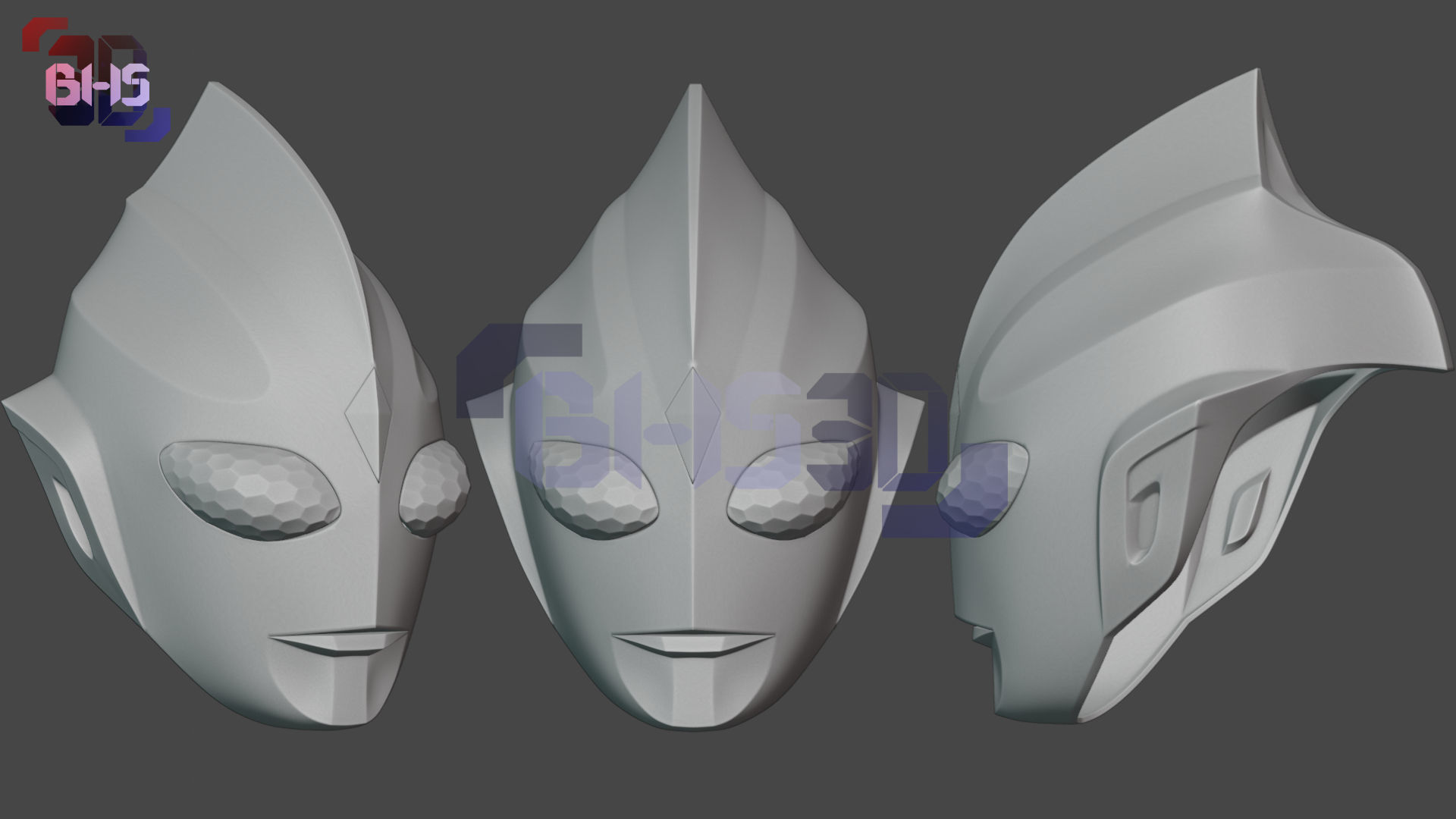 Ultraman TIGA Helmet 3D 3D print model_5