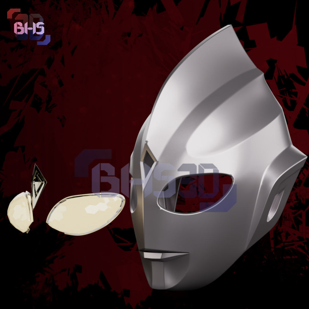 Ultraman TIGA Helmet 3D 3D print model_3