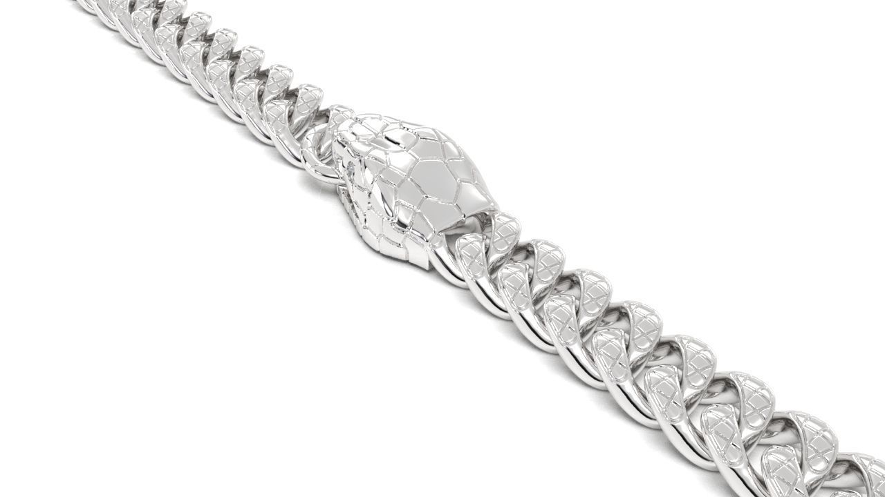 snake bracelet 3D print model_6