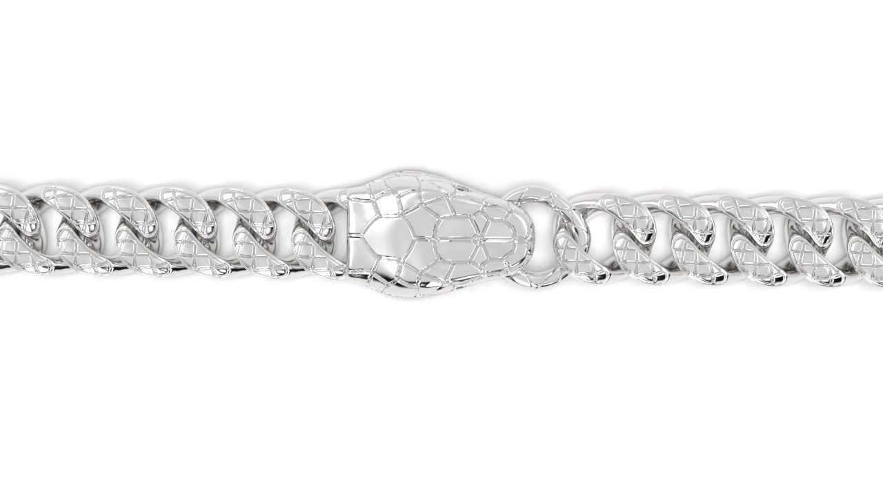 snake bracelet 3D print model_2