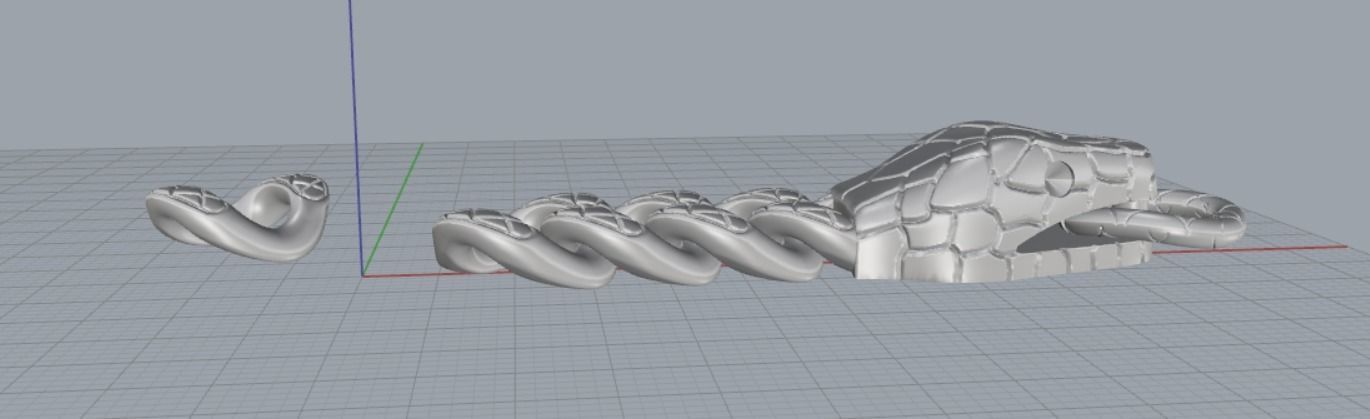 snake bracelet 3D print model_18