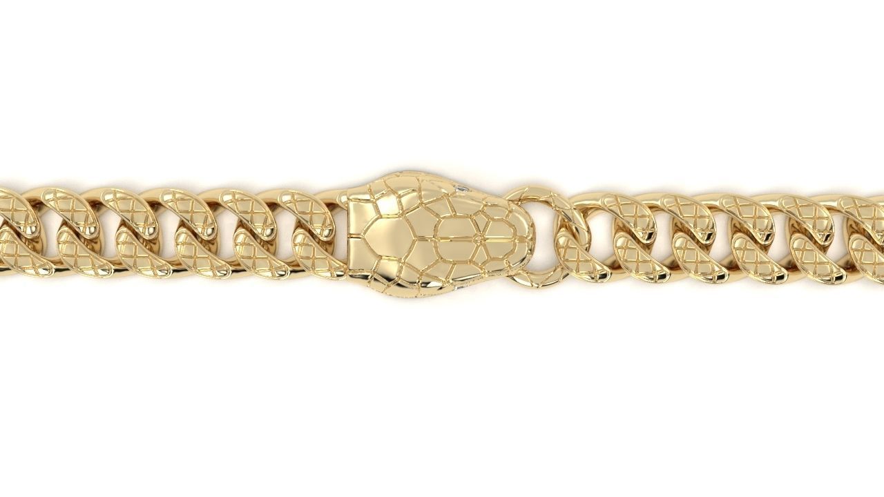 snake bracelet 3D print model_3