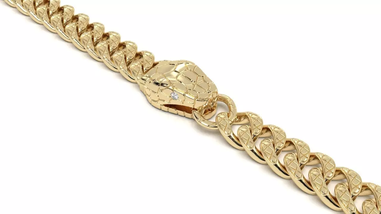 snake bracelet 3D print model_0