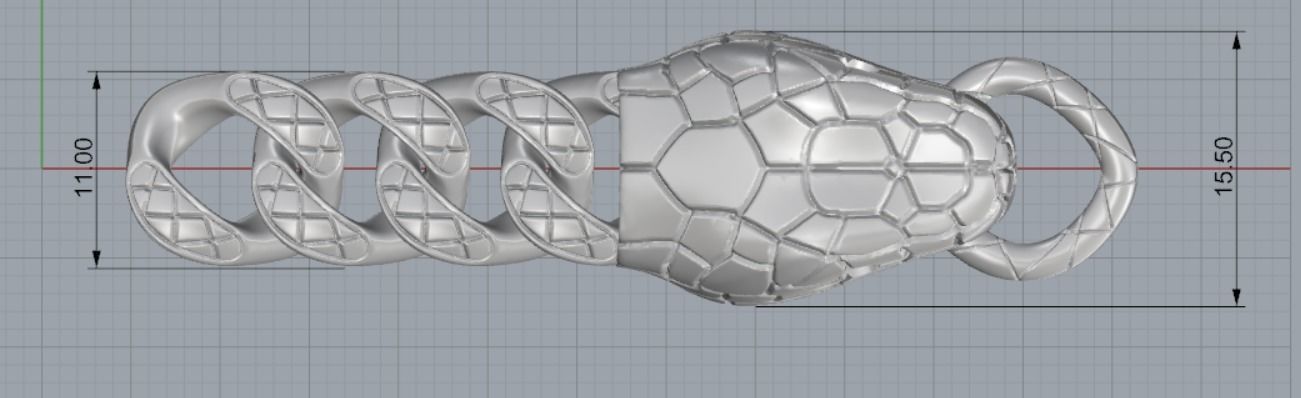 snake bracelet 3D print model_19