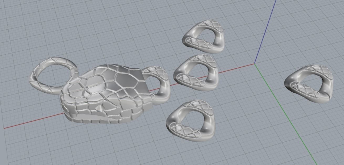 snake bracelet 3D print model_15
