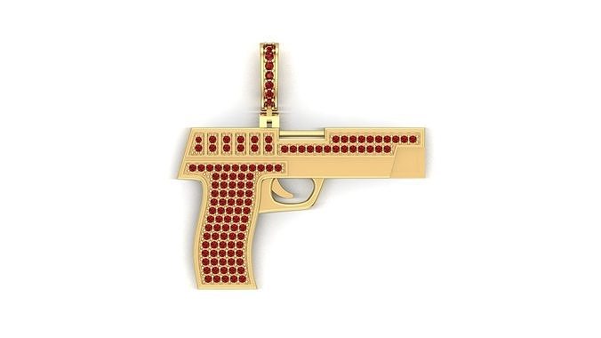 gun pendant 3D print model