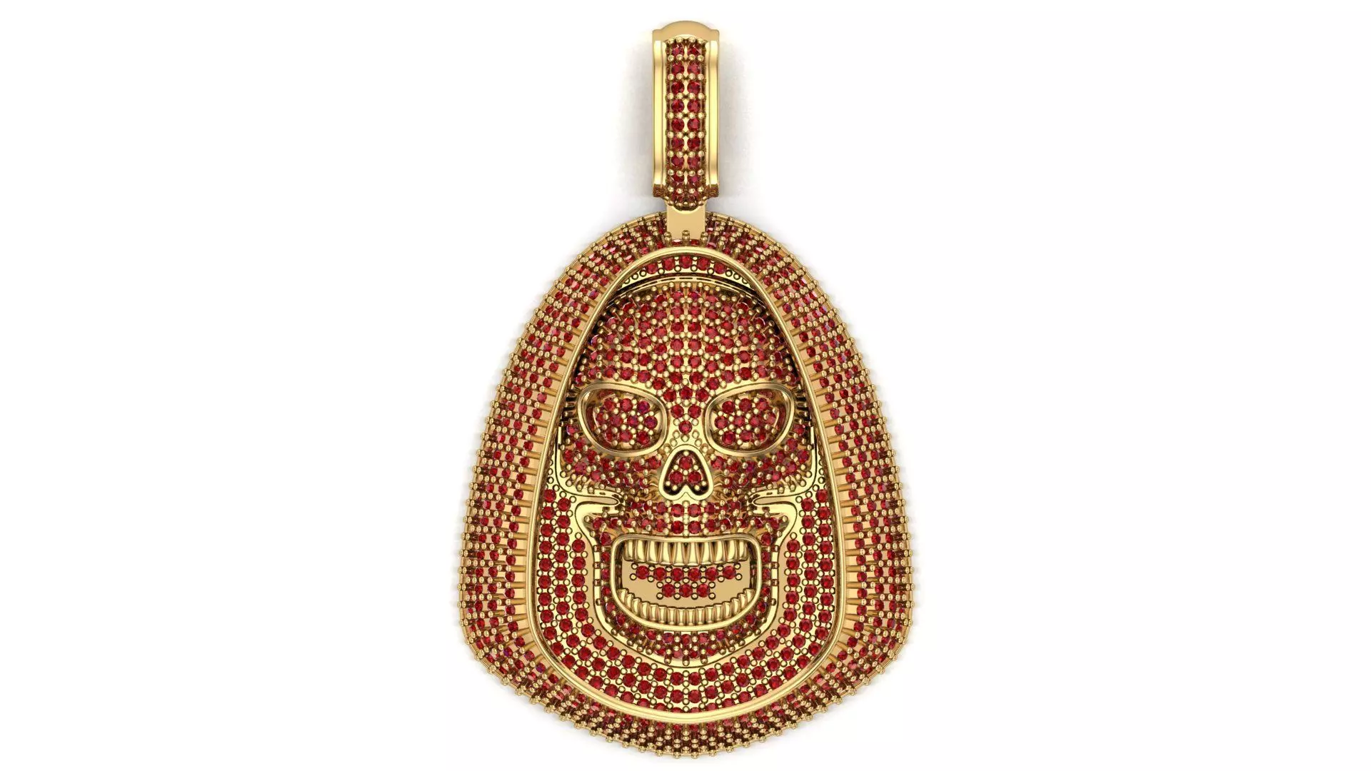 Face pendant 3D print model_0