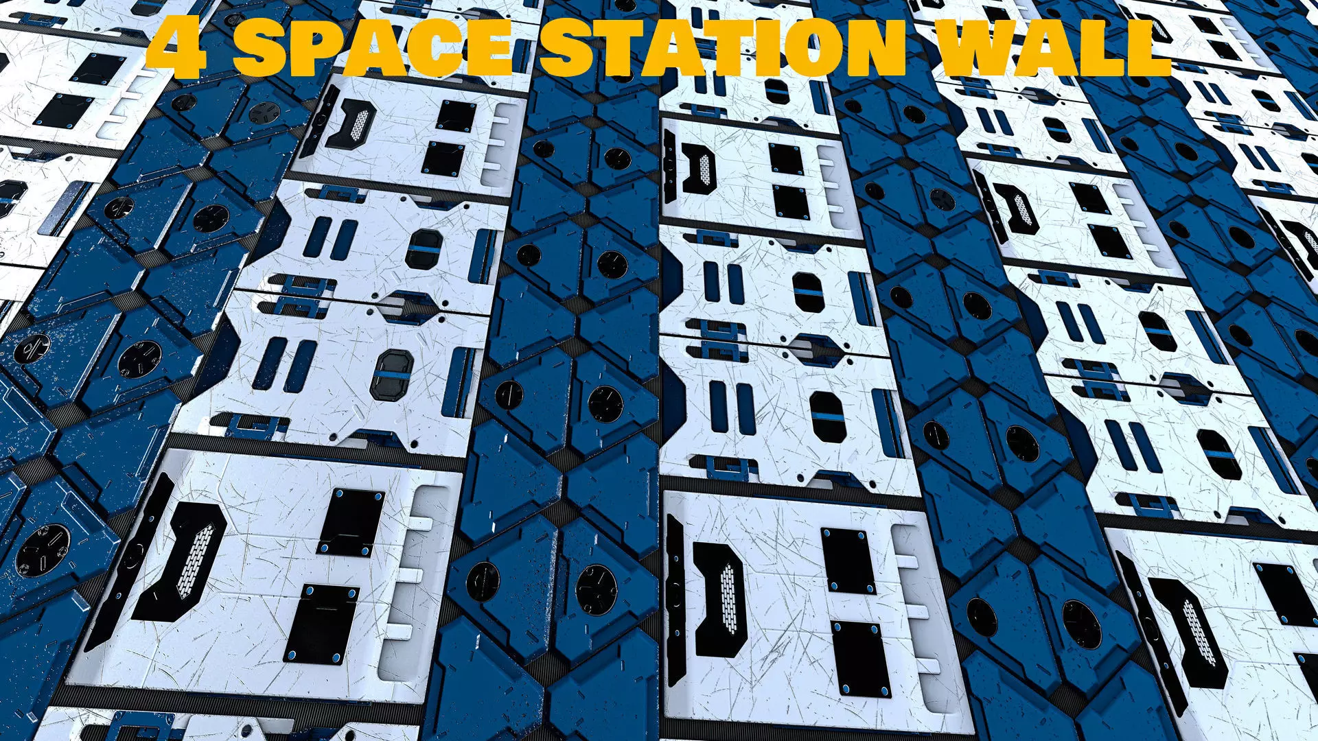 4 space station wall PBR Texture