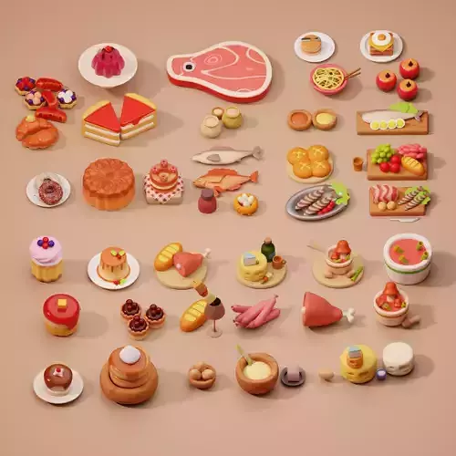 stylized food assets 