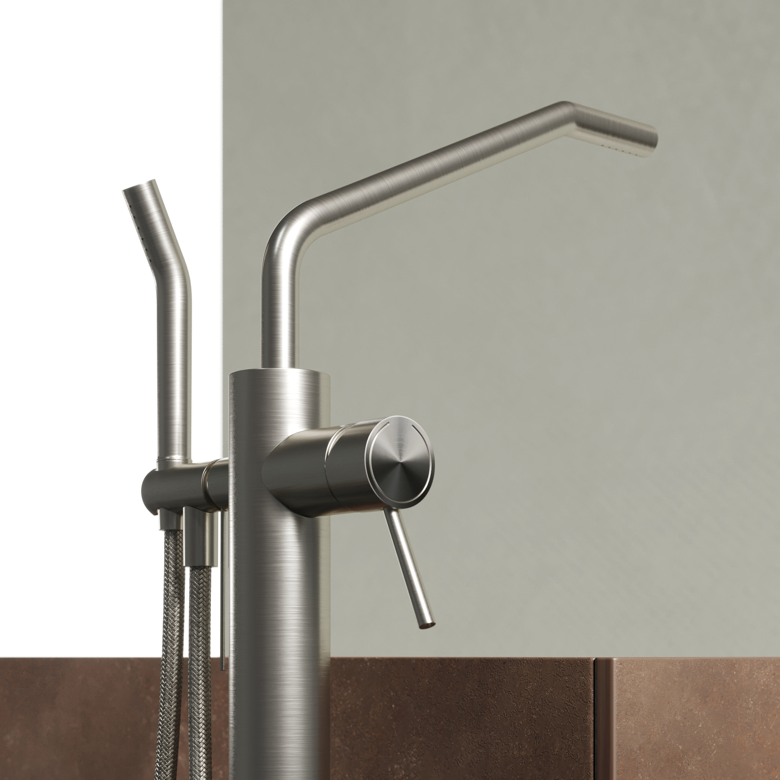 Collection Faucet Bathroom Mina Low-poly 3D model_2