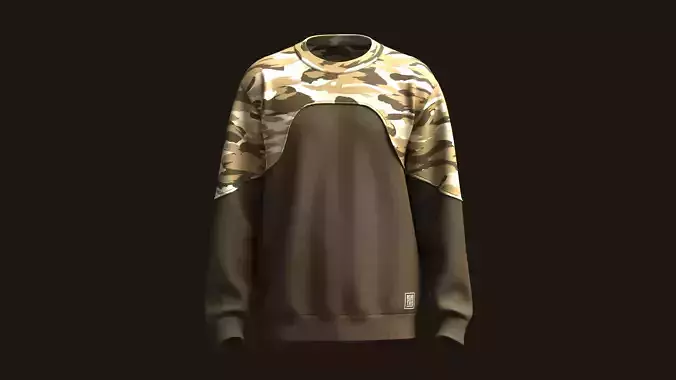 Men Sweatshirt With Camo