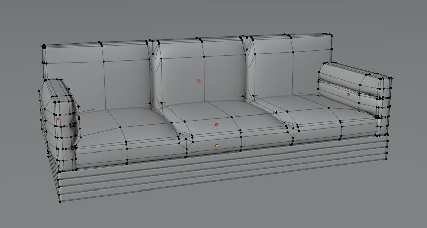 3D Sofa model 3D model_4