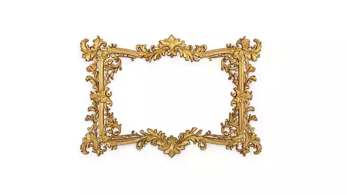 Plaster decorative frame ornament 06