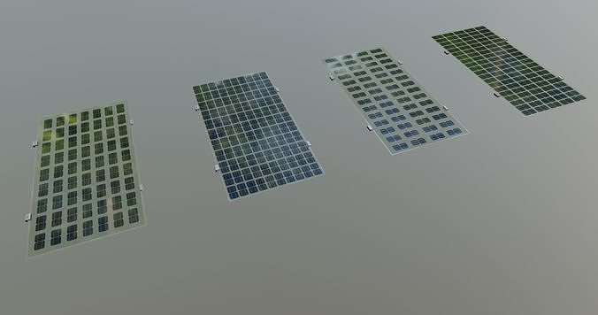 Bifacial Solar Glass Panel 2278x1134x10mm 3D model