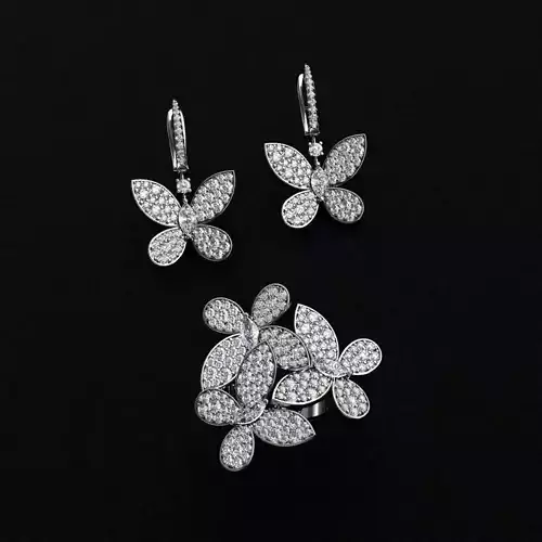 GRAFF Ring and Earrings 3D print model