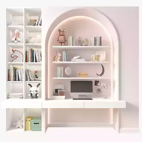 Children wall with toys and decor