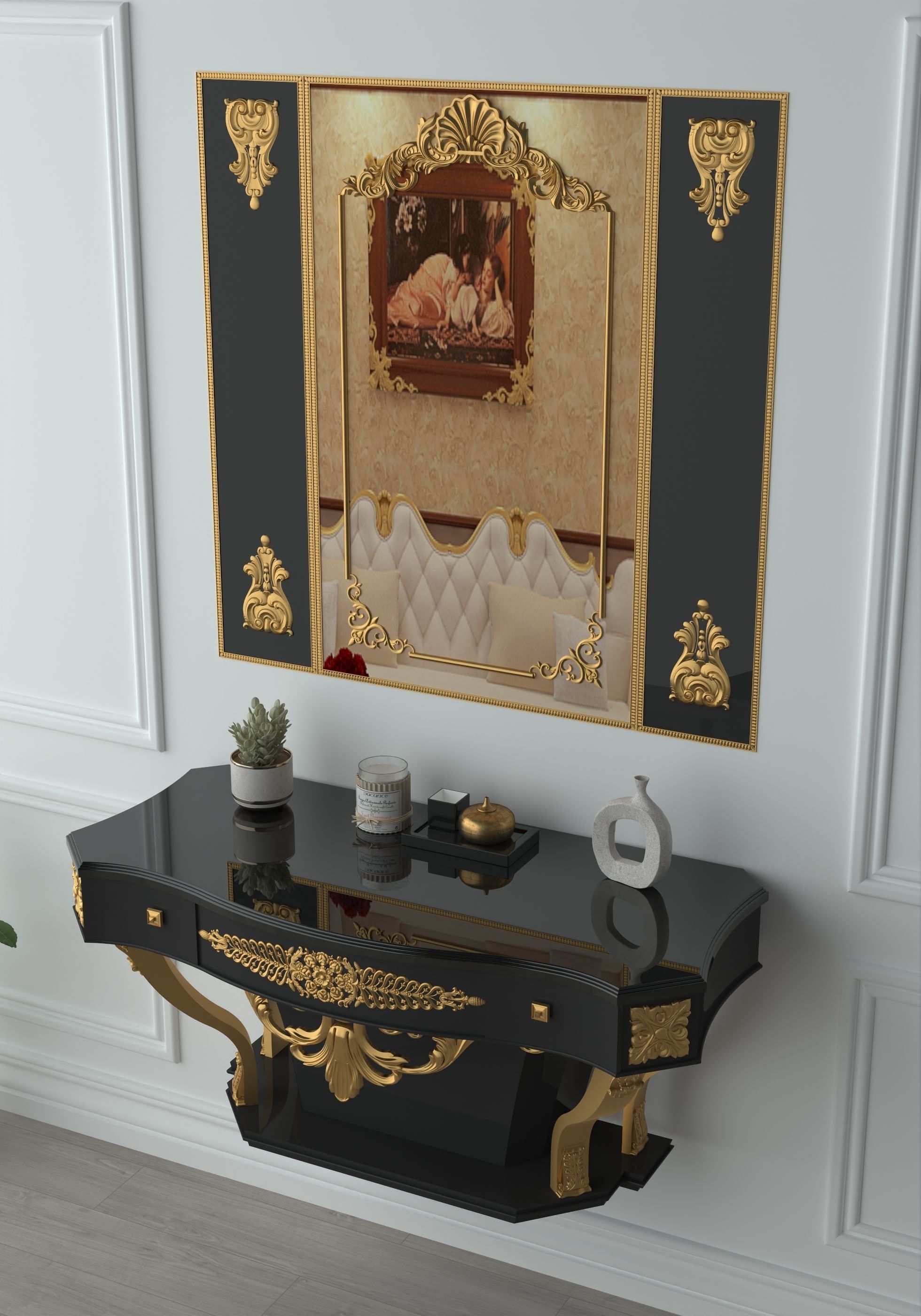 A beautiful and classic design for the vanity 3D model_9