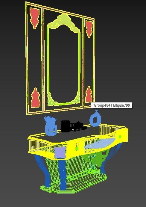 A beautiful and classic design for the vanity 3D model_8