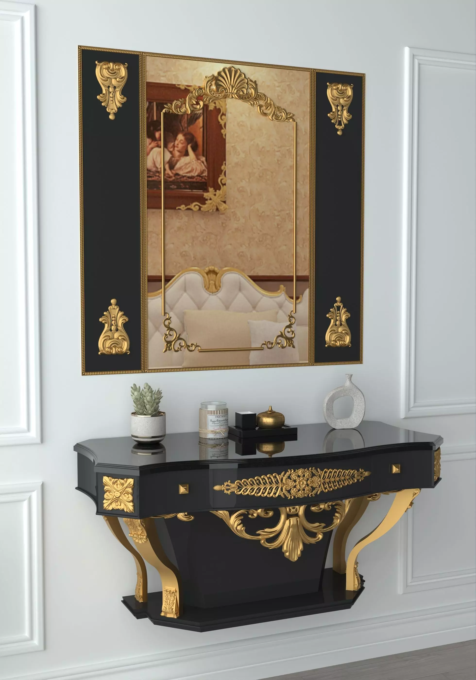A beautiful and classic design for the vanity 3D model_0