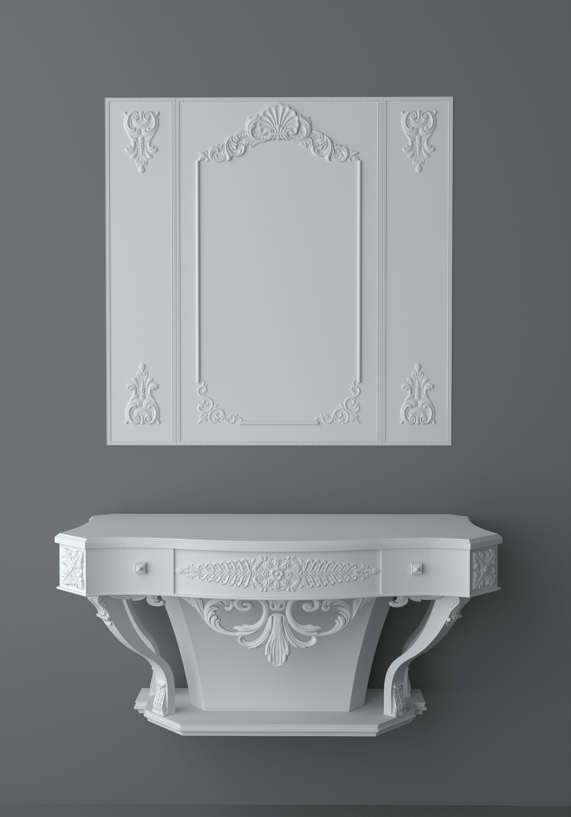 A beautiful and classic design for the vanity 3D model_4