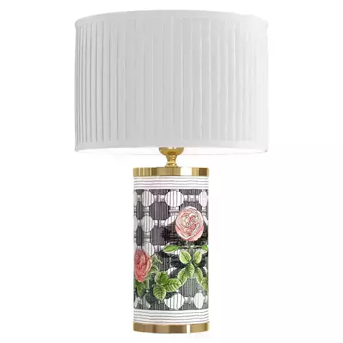 Fornasetti MUSCIARABIA CON ROSE Metal table lamp 3D model
