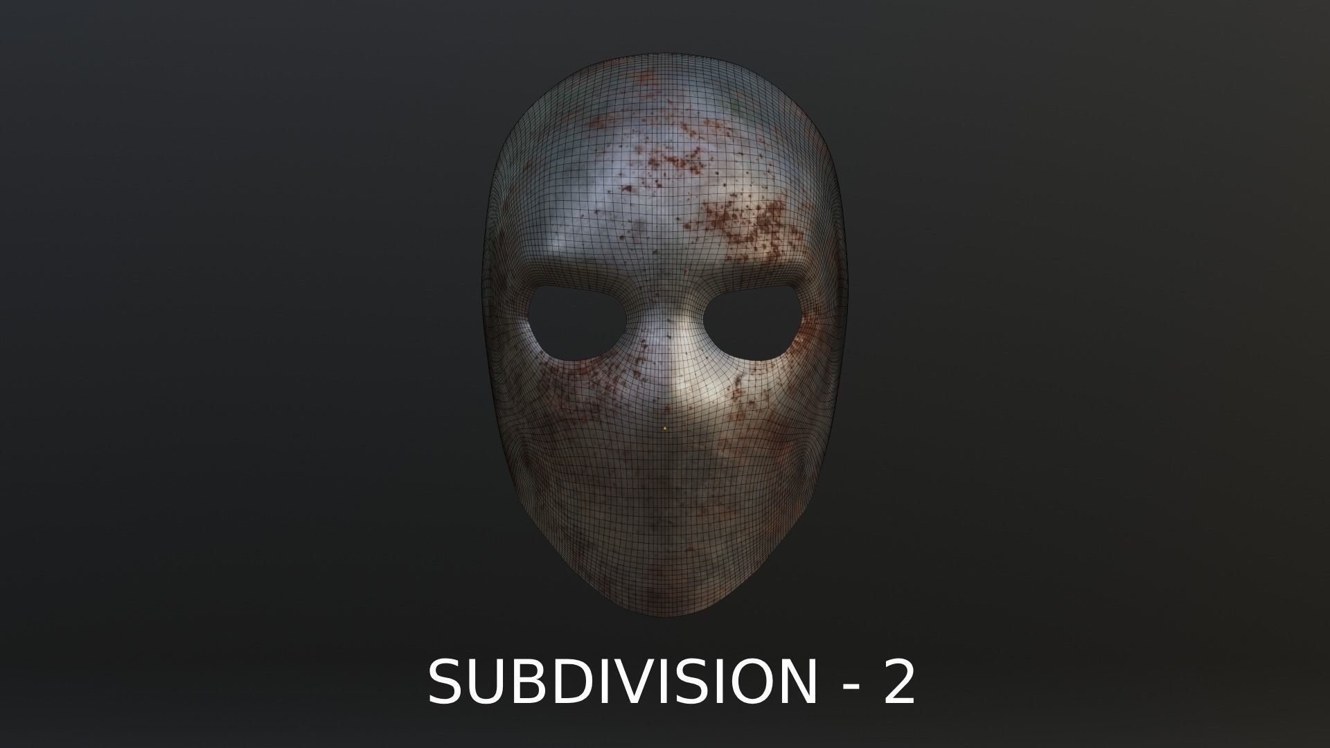 Full metal mask set for male and female Low-poly 3D model_23